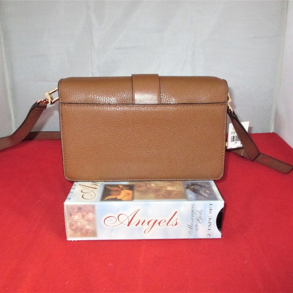 Michael Kors Charm Medium Triple gusset Pebbled Leather Crossbody #3332 - Picture 11 of 12